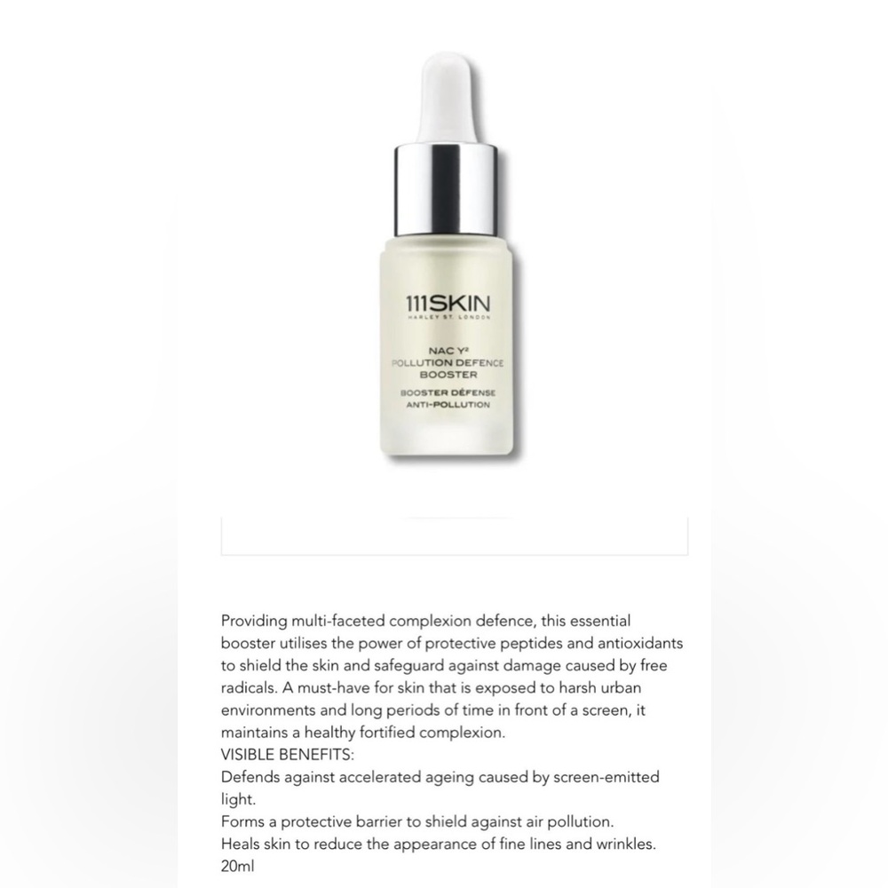 111 Skin NAC Y2 Pollution Defence Booster Serum